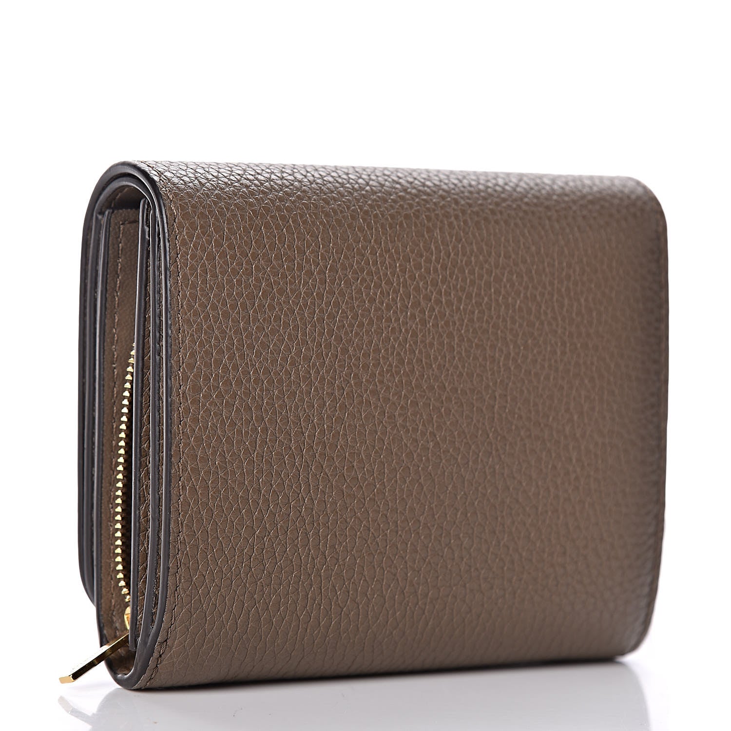 Mulberry Small Classic Grain Small Continental French Purse Wallet Solid Grey 3 of 9