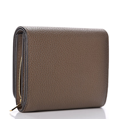 Mulberry Small Classic Grain Small Continental French Purse Wallet Solid Grey 3 of 9