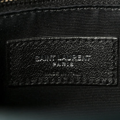 Saint Laurent Calfskin Y Quilted Monogram Medium Loulou Chain Satchel Dark Turquoise 7 of 11
