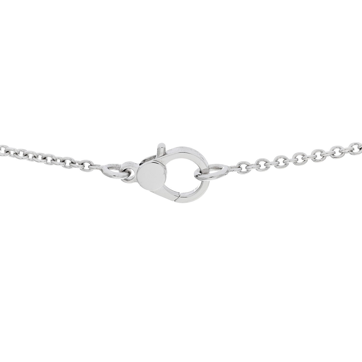 Hermes 18K White Gold Diamond Finesse Pendant Necklace 5 of 5