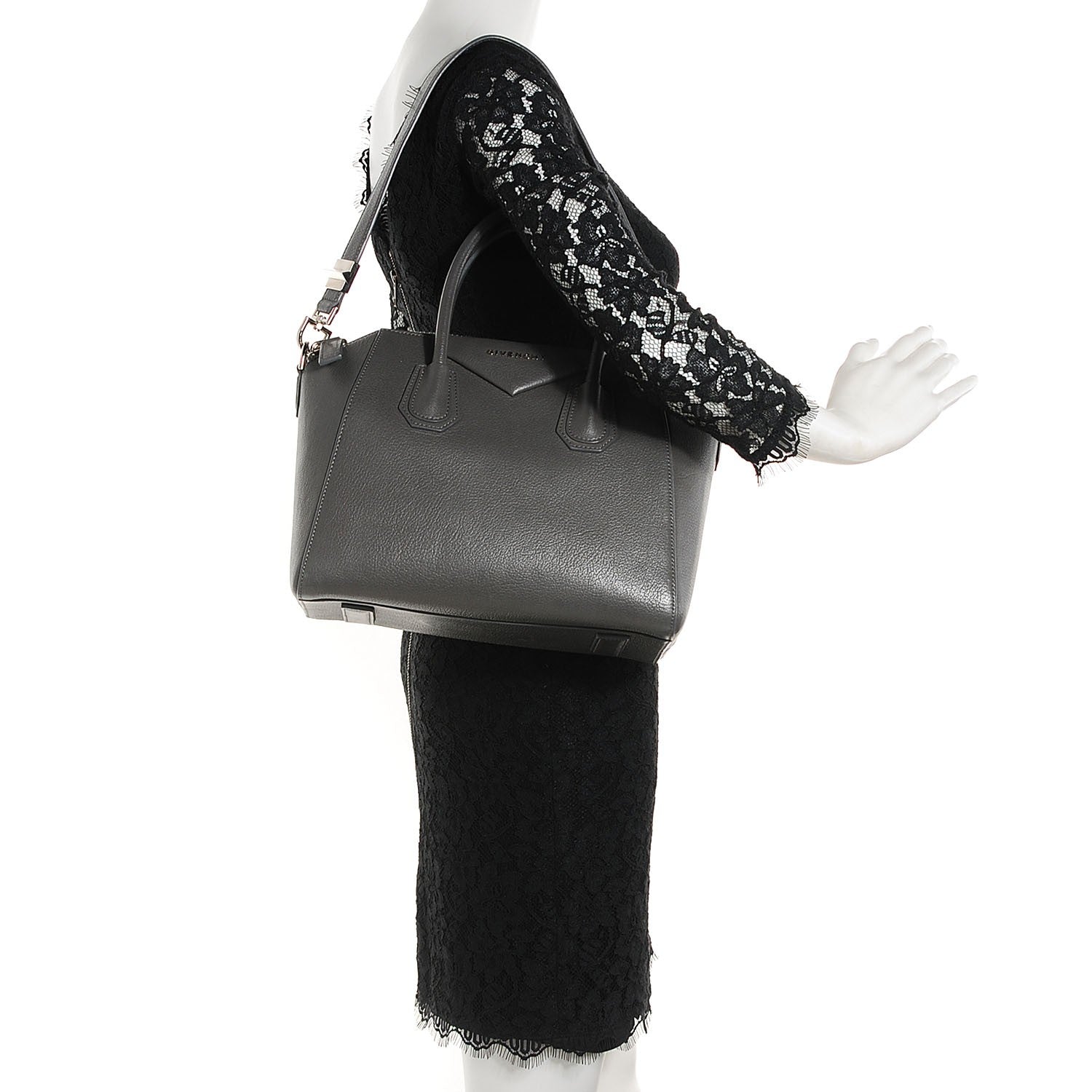 Givenchy Sugar Goatskin Small Antigona Dark Grey 2 of 8