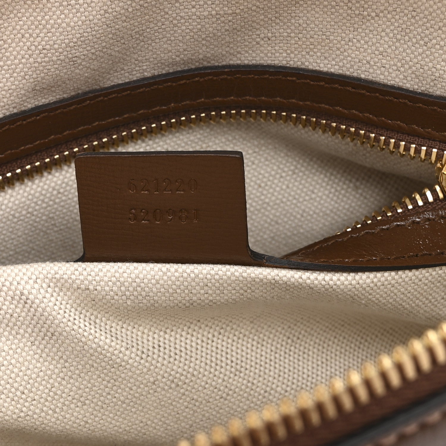 Gucci GG Supreme Monogram Azalea Calfskin Small Horsebit 1955 Top Handle Bag Beige Ebony Brown Sugar 7 of 11