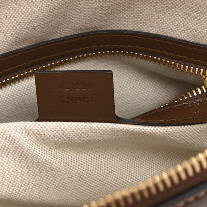 Gucci GG Supreme Monogram Azalea Calfskin Small Horsebit 1955 Top Handle Bag Beige Ebony Brown Sugar 7 of 11