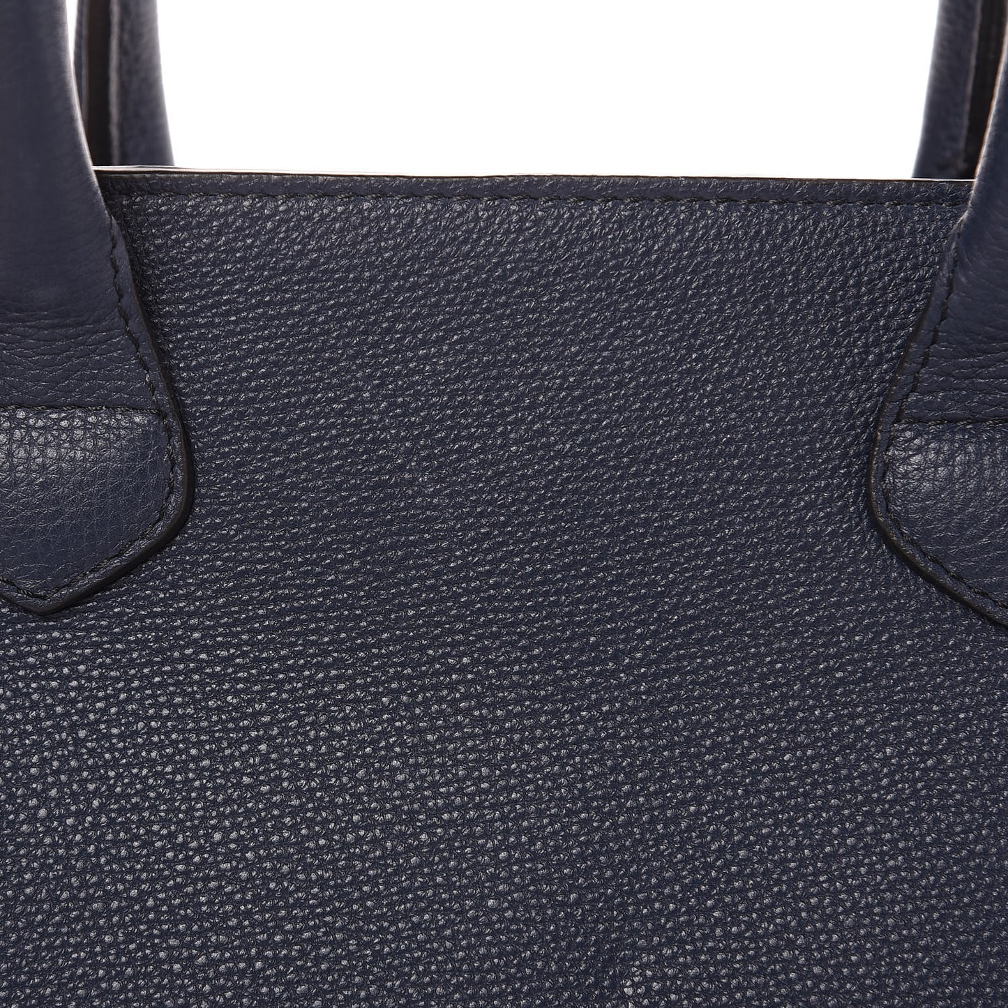 Grainy Calfskin House Check Large Banner Tote Ink Blue