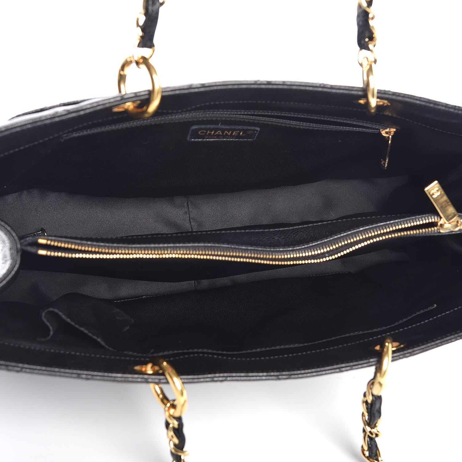 Chanel Caviar Quilted XL Grand Shopping Tote GST Black 5 of 11