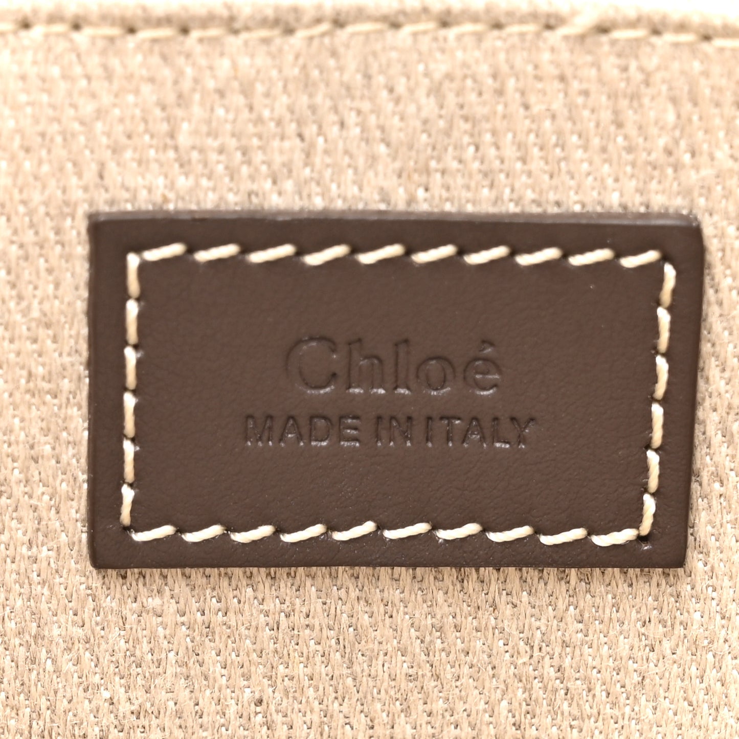 Linen Calfskin Medium Woody Tote Warm Green