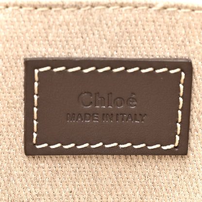 Chloe Linen Calfskin Medium Woody Tote Warm Green 6 of 14