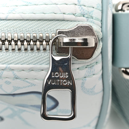 Louis Vuitton Monogram Aquagarden Keepall Bandouliere 25 Crystal Blue 10 of 10