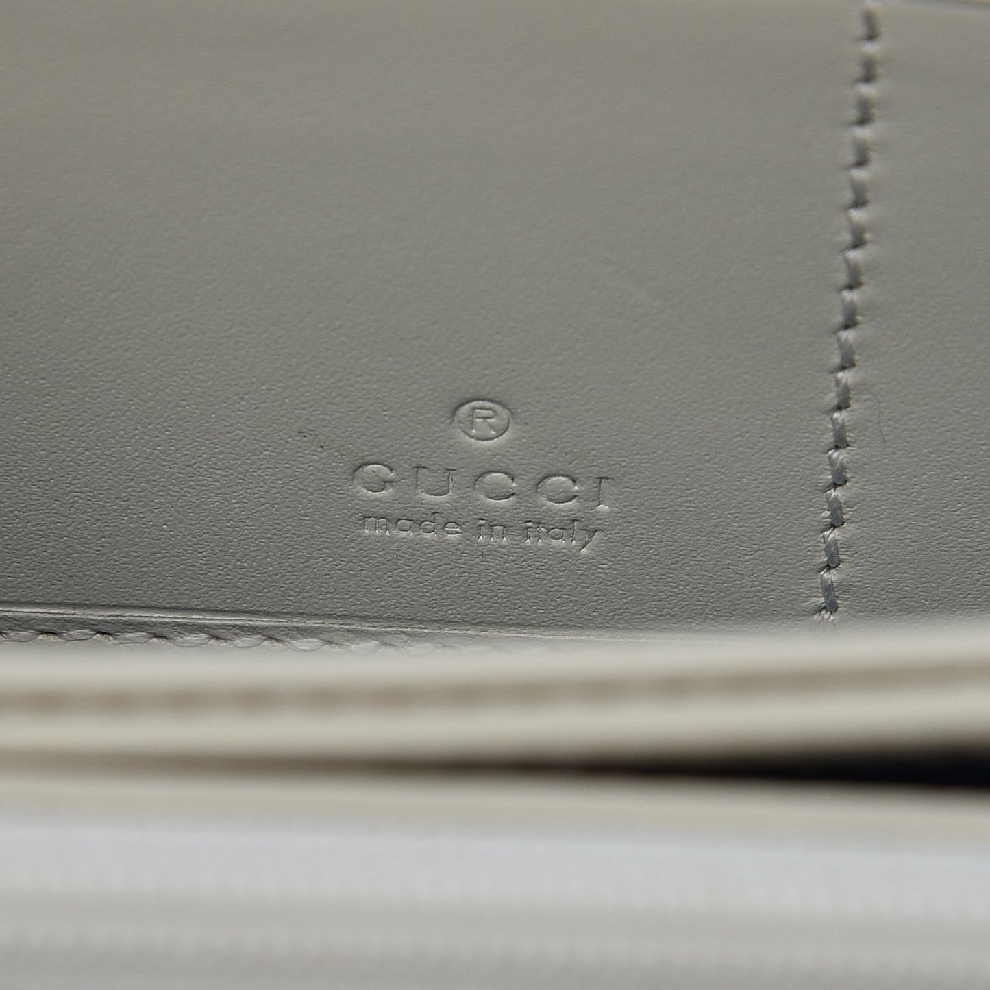 X SEGA Calfskin GUCCY Stars Zip Around Wallet Mystic White Gold