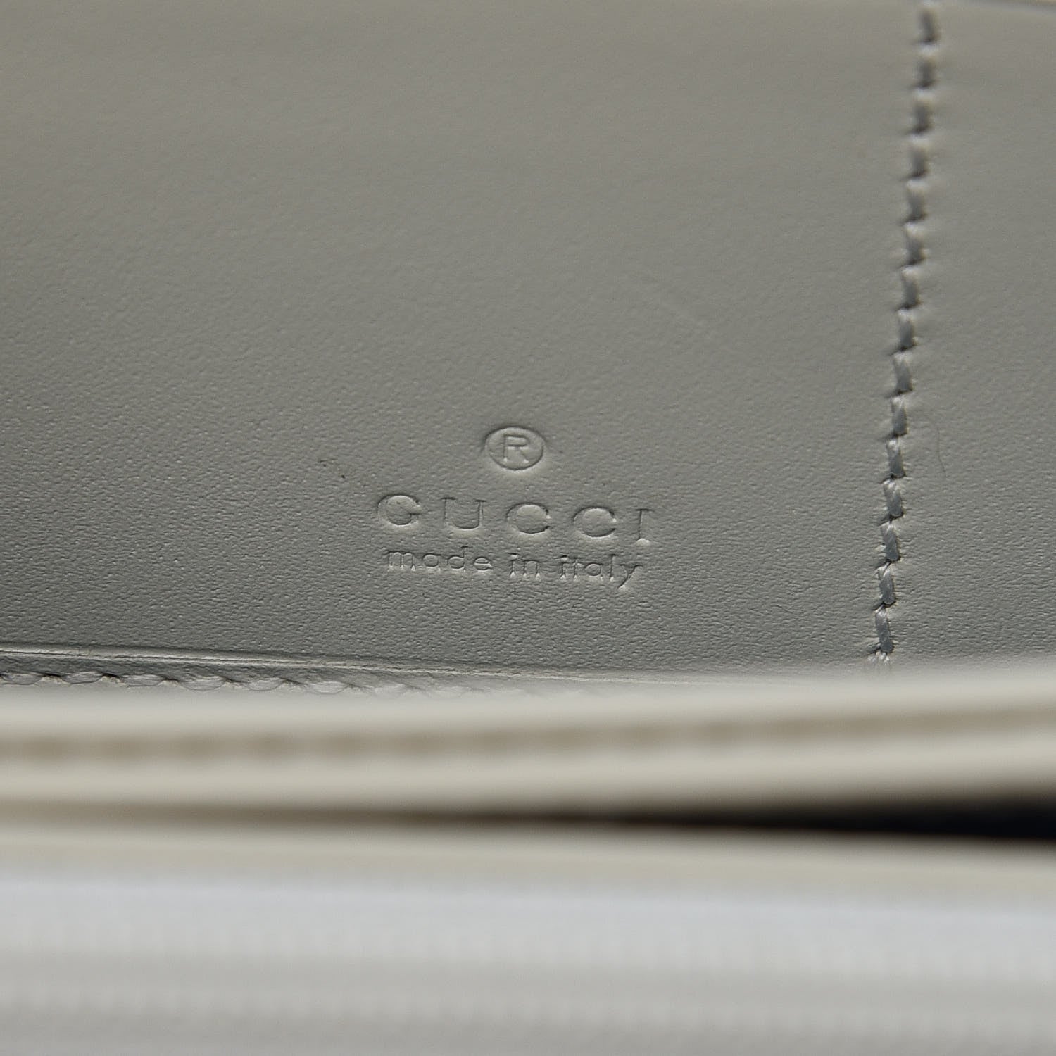Gucci X SEGA Calfskin GUCCY Stars Zip Around Wallet Mystic White Gold 8 of 12