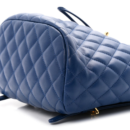 Chanel Lambskin Quilted Small Urban Spirit Backpack Blue 9 of 9
