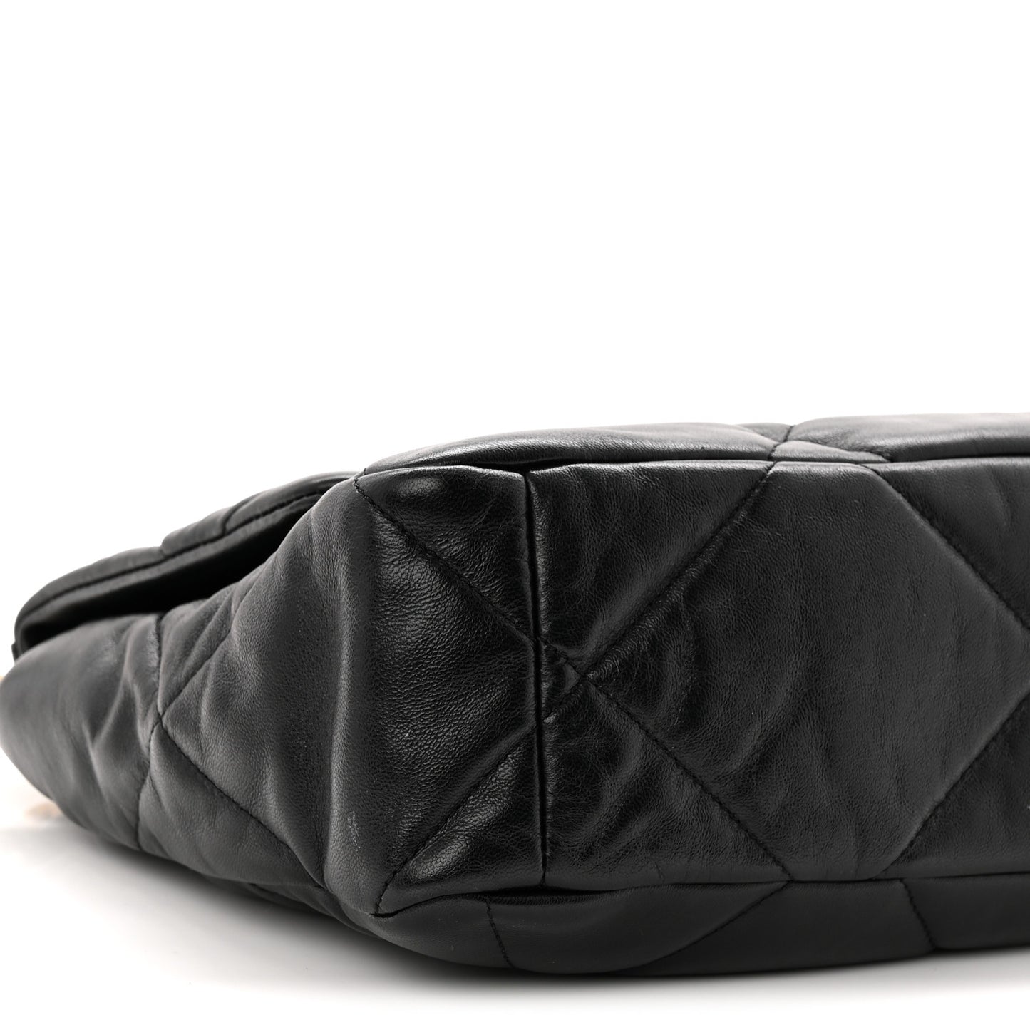Goatskin Quilted Large Chanel 19 Flap Black