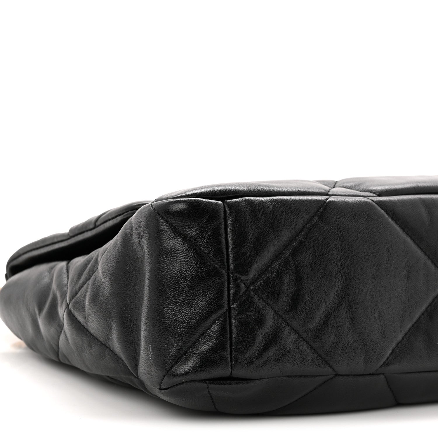 Chanel Goatskin Quilted Large Chanel 19 Flap Black 9 of 10