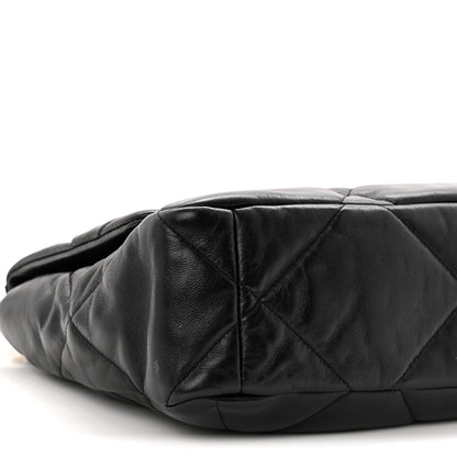 Chanel Goatskin Quilted Large Chanel 19 Flap Black 9 of 10