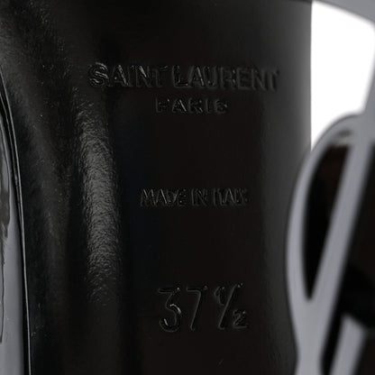 Saint Laurent Patent Calfskin Opyum 110 Sandals 37.5 Black 8 of 9