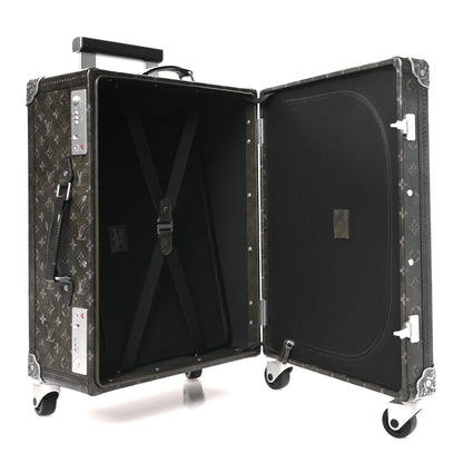 Louis Vuitton Brushed Monogram Rolling Trunk Black 4 of 10