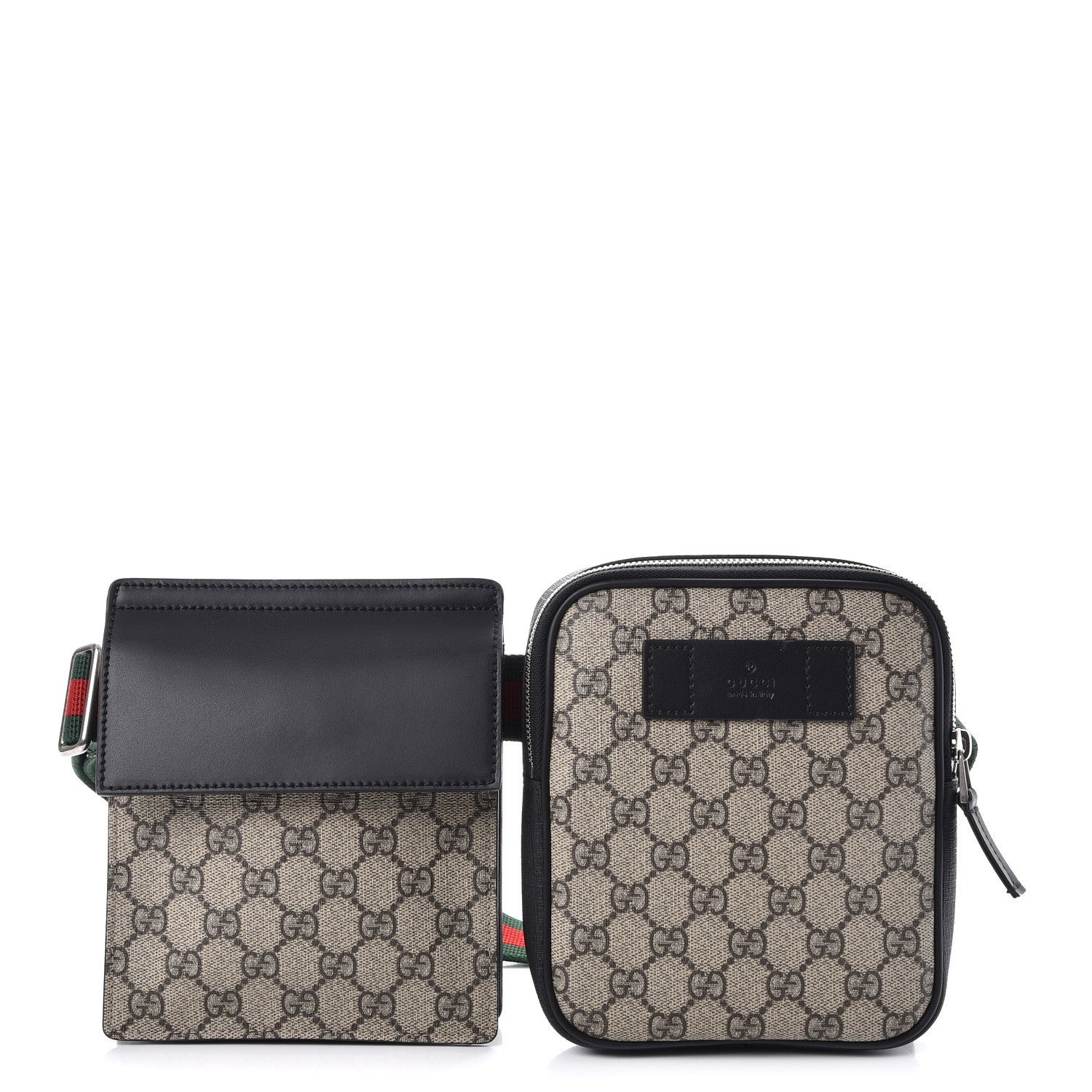 Gucci GG Supreme Monogram Web Belt Bag Black 1 of 8