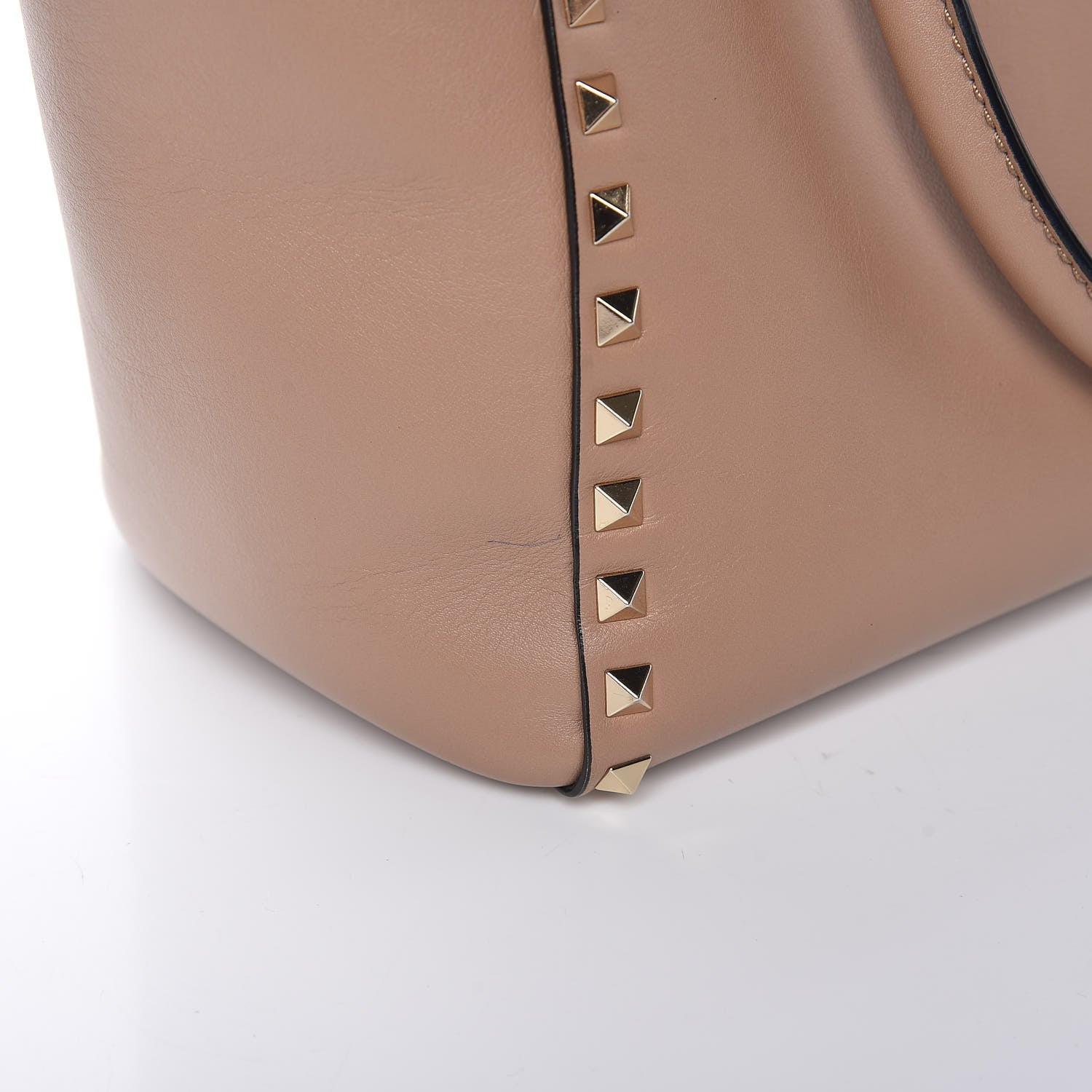 Valentino Garavani Vitello Rockstud Double Handle Tote Alpaca 9 of 10