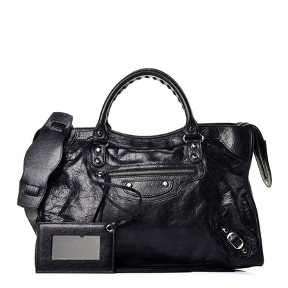 Balenciaga Agneau Classic Silver Hardware City Black 1 of 10