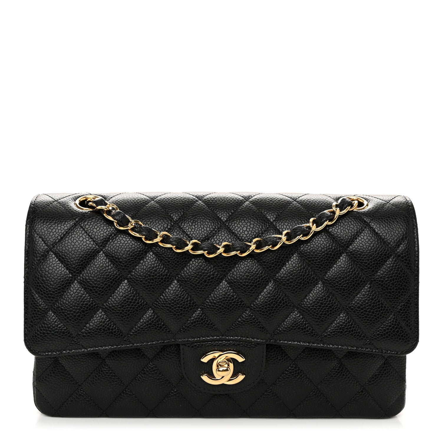 Chanel Caviar Quilted Medium Double Flap Black 1 of 11