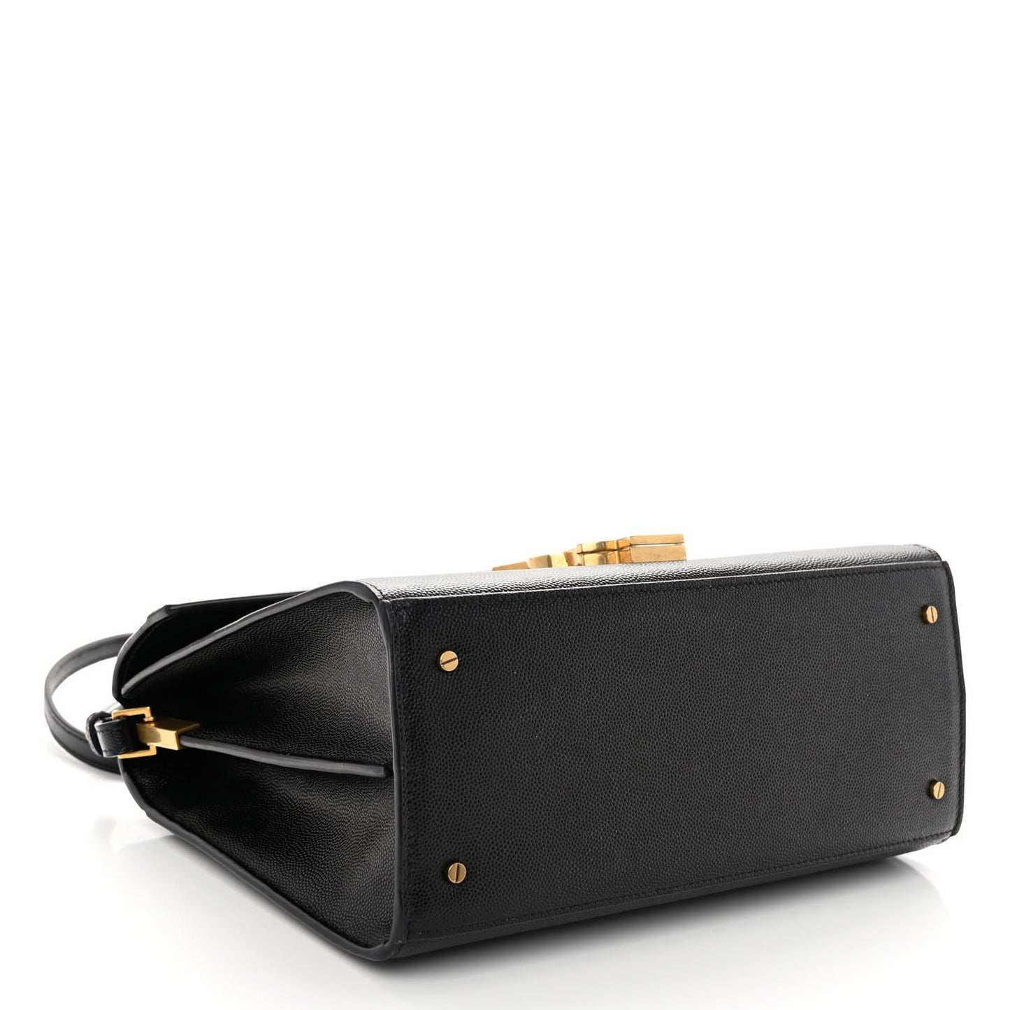 Grain de Poudre Medium Classic Monogram Cassandra Top Handle Black Rouge Legion