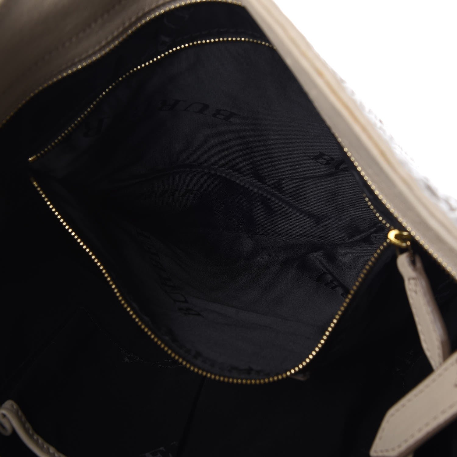 Burberry Lambskin Plisse Studded Hobo Natural 10 of 12
