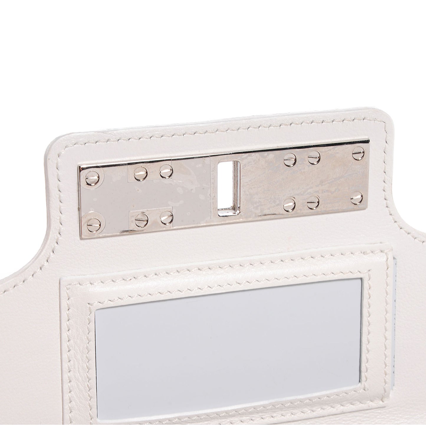 Leather PS11 Chain Wallet White
