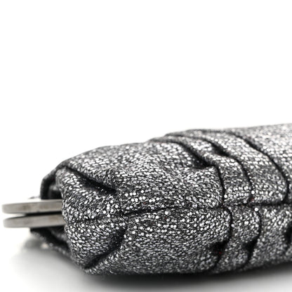 Christian Louboutin Glitter Fabric Crossbody Clutch Silver 8 of 9
