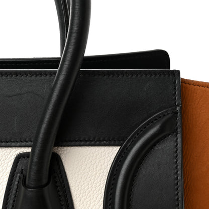 Celine Baby Grained Calfskin Nubuck Micro Tri-Color Luggage White 15 of 22