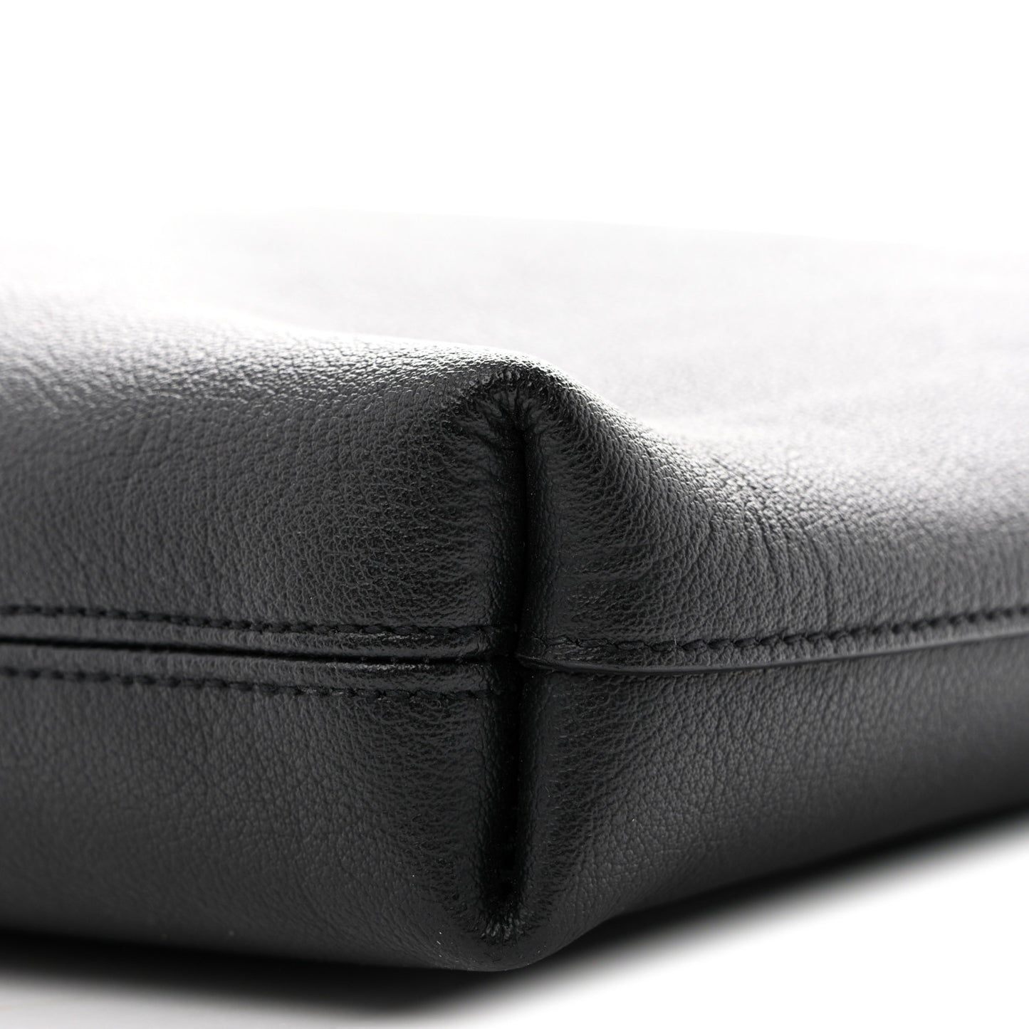 Calfskin Bold Shopping Tote Black