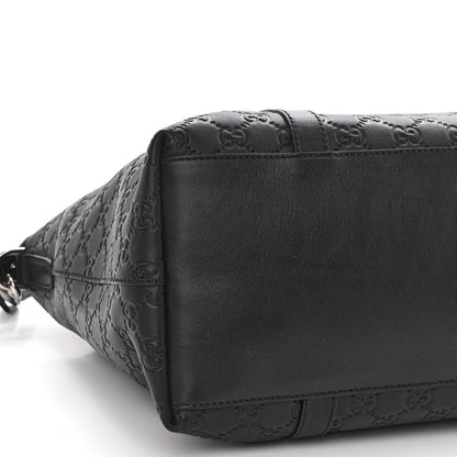 Gucci Guccissima Large GG Charm Convertible Dome Satchel Black 8 of 9
