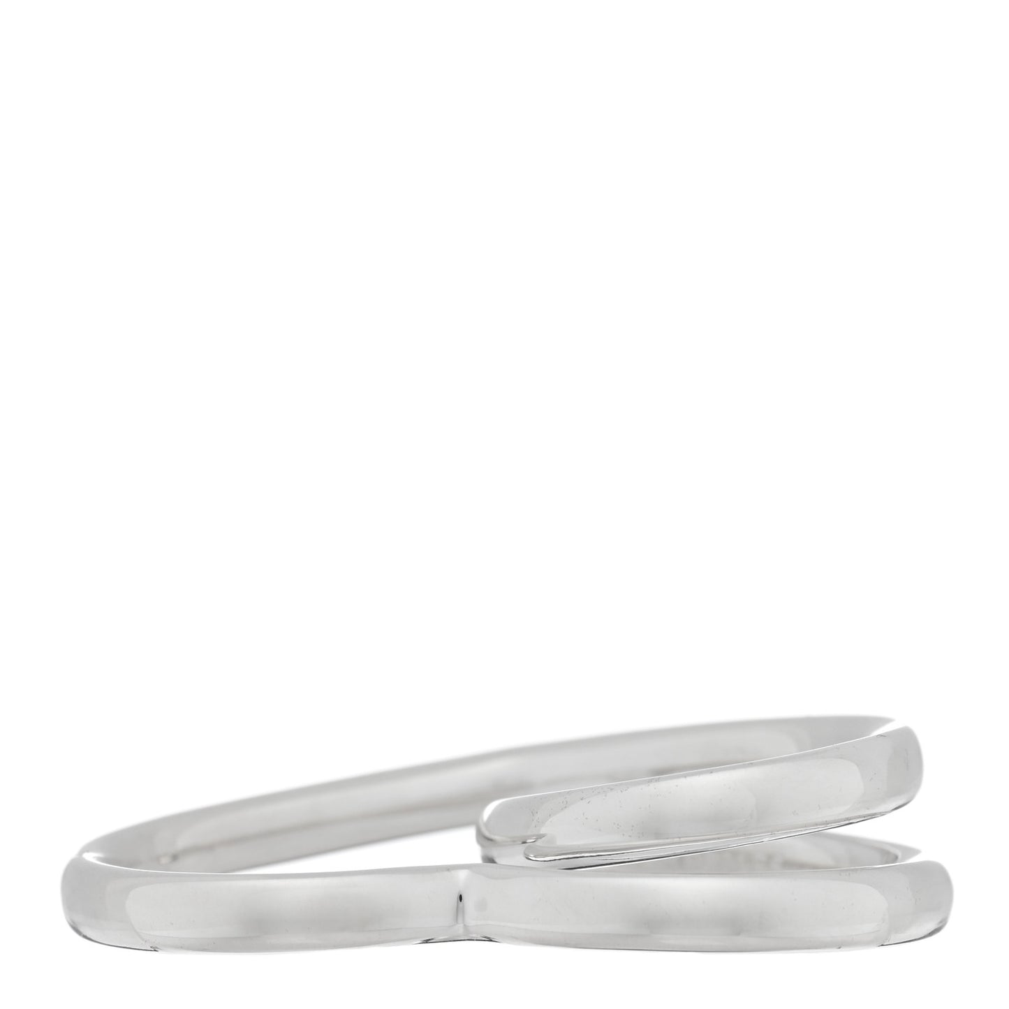 Sterling Silver MM Vertige Coeur Double Ring 49 4.75