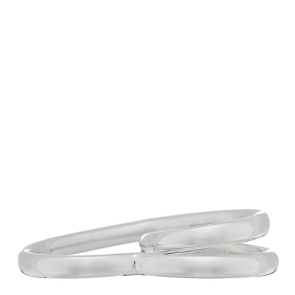 Hermes Sterling Silver MM Vertige Coeur Double Ring 49 4.75 3 of 6