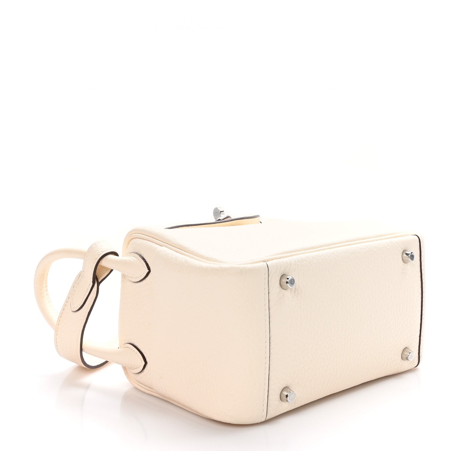 Hermes Taurillon Clemence Mini Lindy 20 Craie 4 of 12