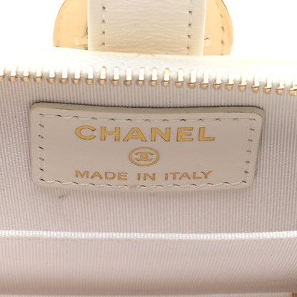 Chanel Shiny Lambskin Coin Purse Bracelet White 6 of 9