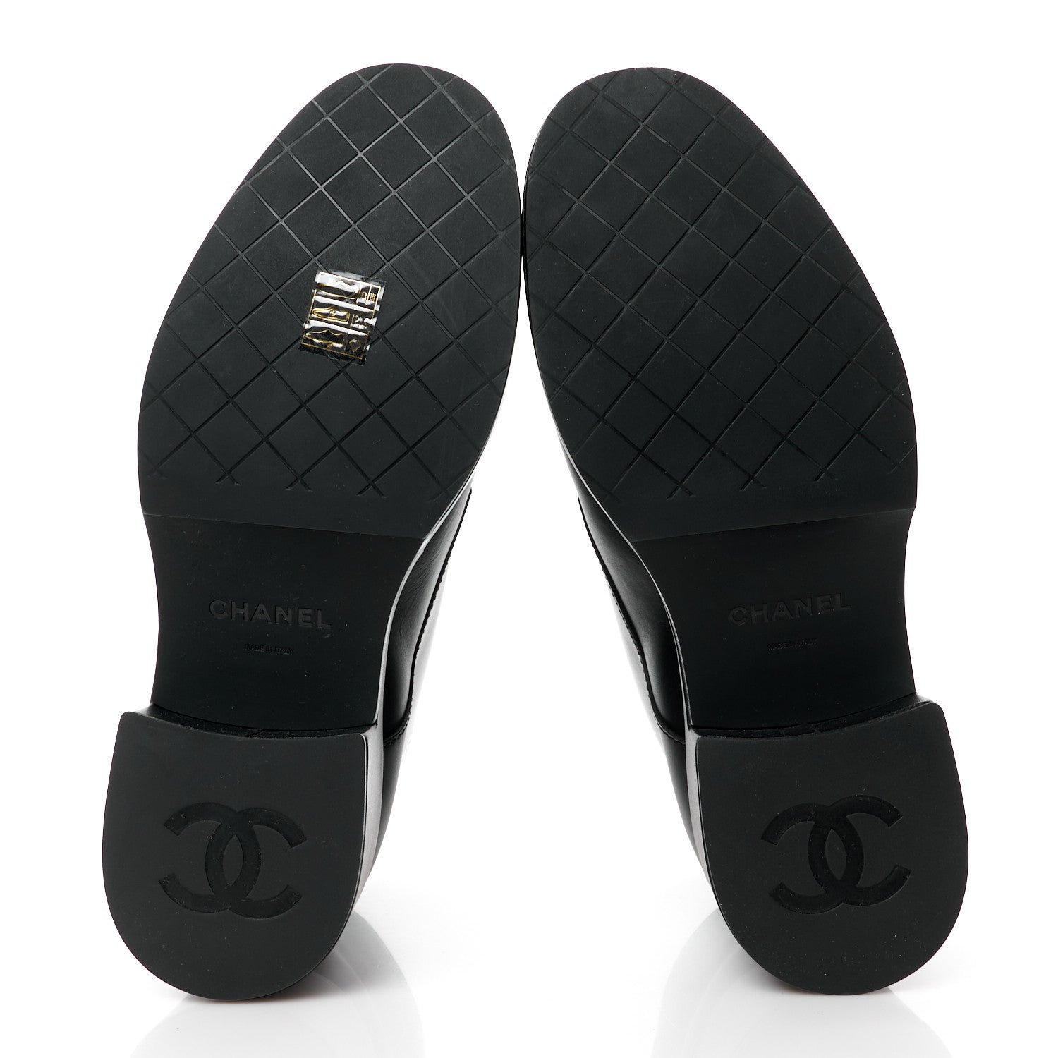 Chanel Calfskin Velvet CC Cap Toe Boots 40 Black 5 of 10