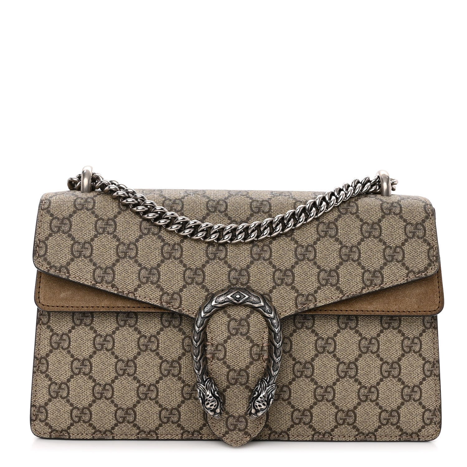 Gucci GG Supreme Monogram Small Dionysus Shoulder Bag Taupe 1 of 10