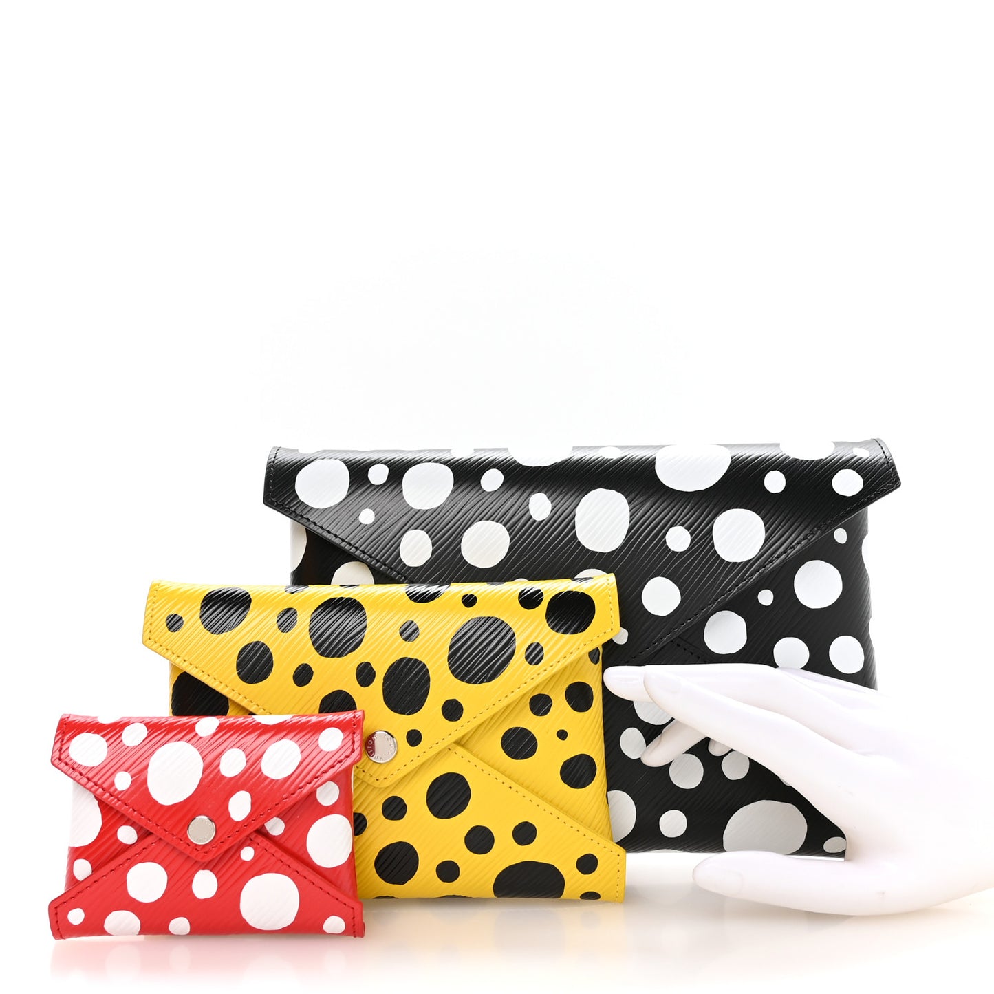 LV X YK Epi Kirigami Pochette Set Black Red Yellow