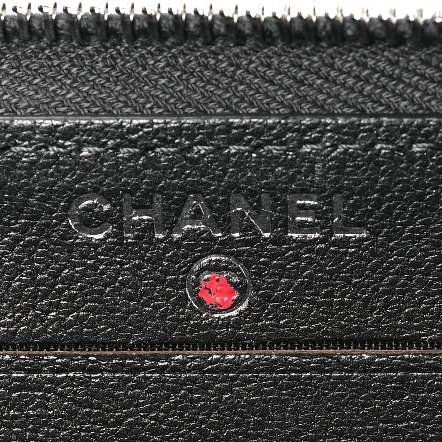Chanel Sheepskin Chevron Quilted Mademoiselle Vintage Zip Around Wallet Grey 6 of 9