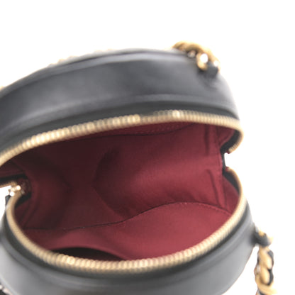 Chanel Shiny Goatskin Quilted Chanel 19 Round Clutch With Chain Black 5 of 11