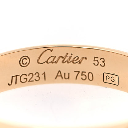 Cartier 18K Yellow Gold 3.5mm LOVE Wedding Band Ring 53 6.5 4 of 6