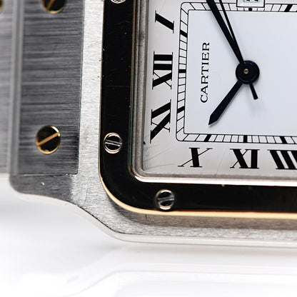 Cartier Stainless Steel 18K Yellow Gold 29mm Santos De Cartier Galbee Automatic Watch 7 of 7