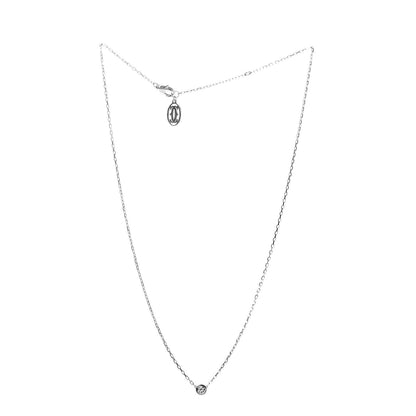 Cartier 18K White Gold Diamond SM D'Amour Pendant Necklace 3 of 6
