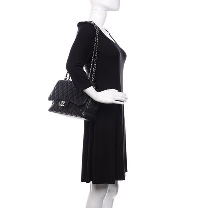 Chanel Caviar Quilted Jumbo Single Flap Black 2 of 9