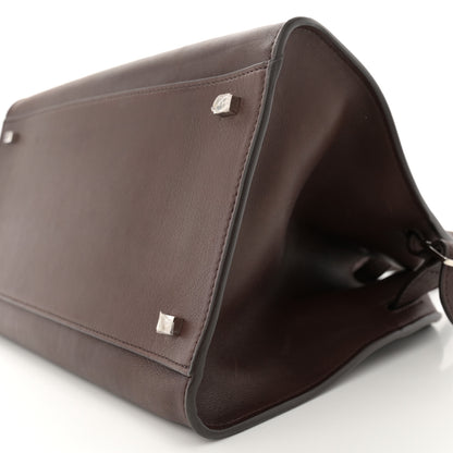 The Row Polished Saddle Calfskin Soft Margaux 12 Deep Brown 9 of 10