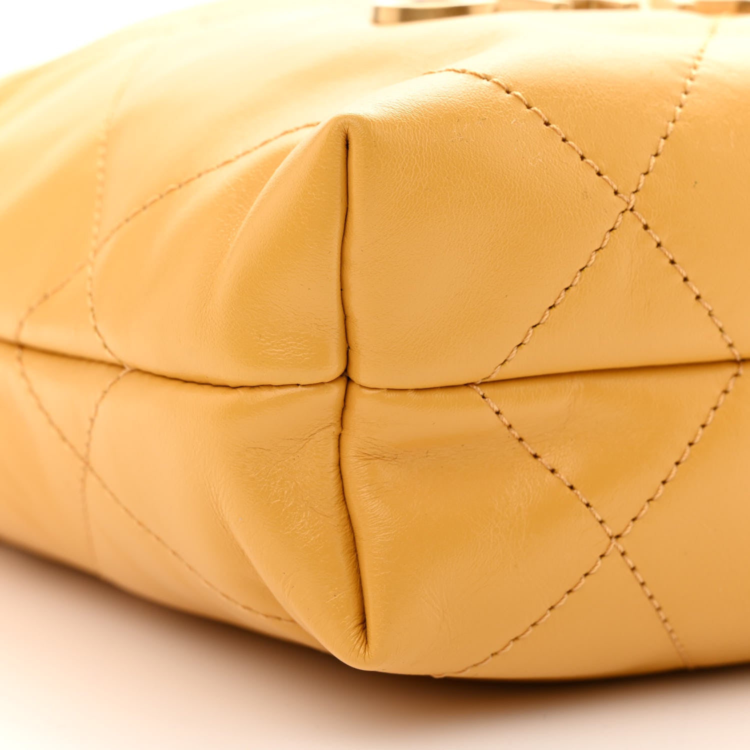 Chanel Shiny Calfskin Quilted Mini Chanel 22 Yellow 9 of 10
