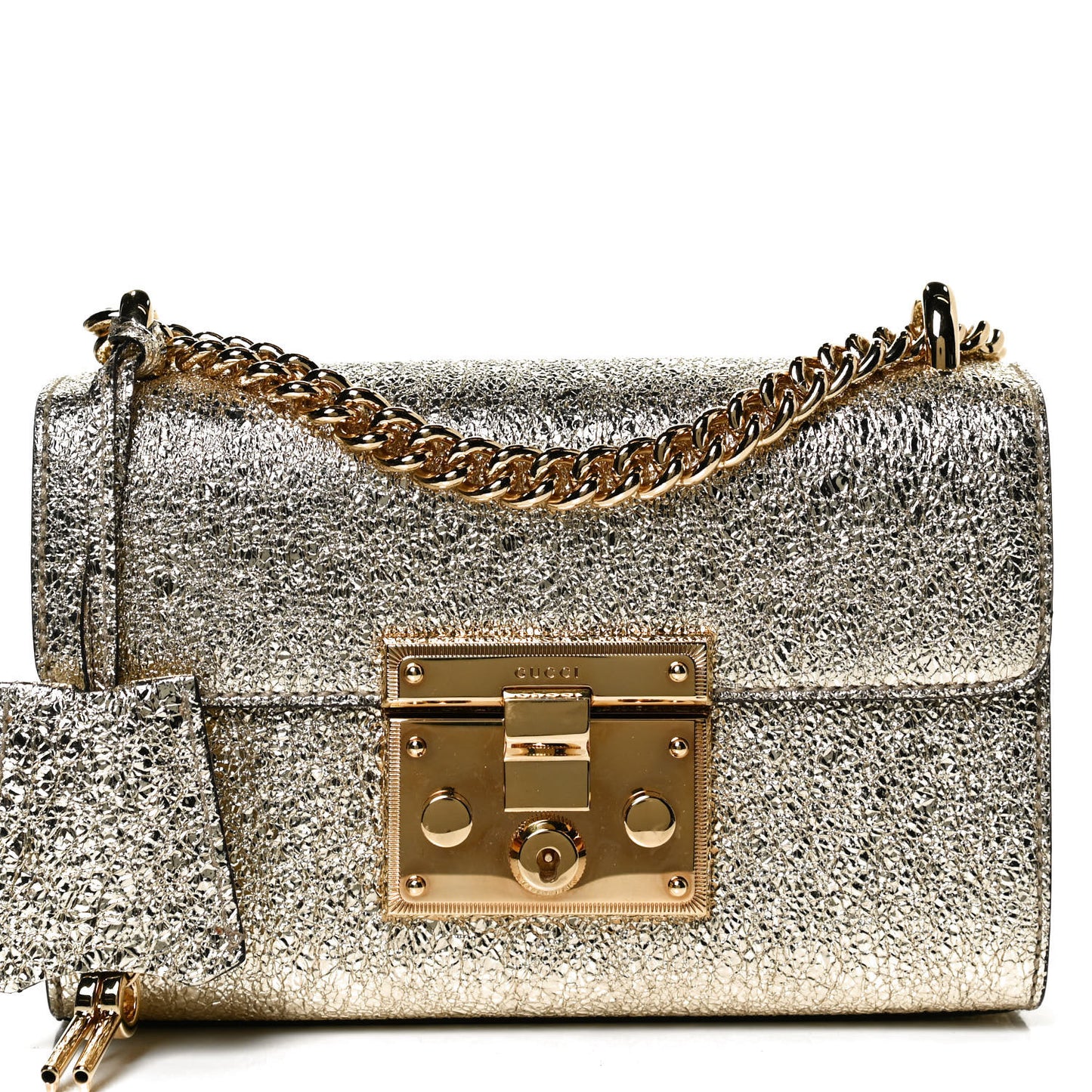 Galassia Small Padlock Shoulder Bag Platino