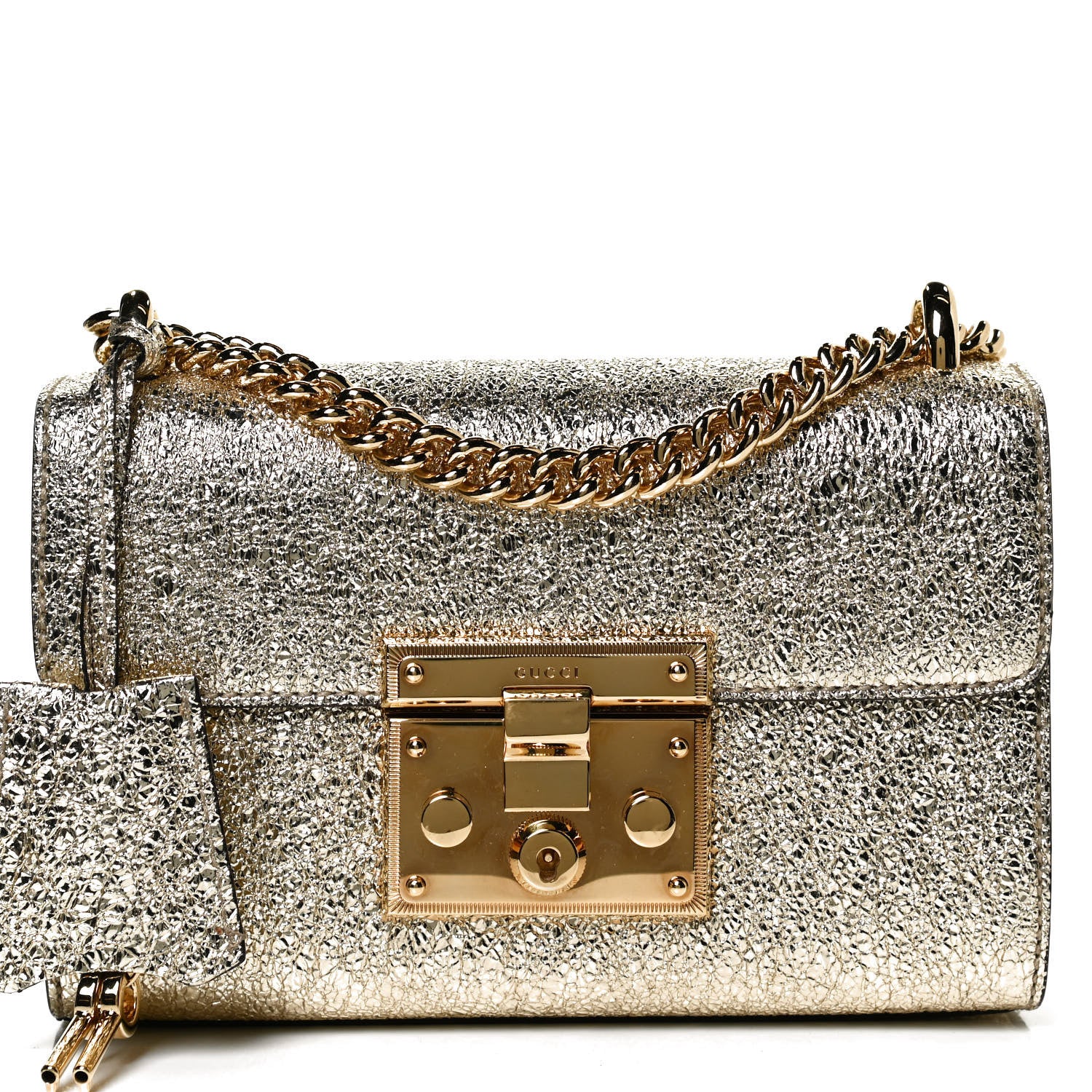 Gucci Galassia Small Padlock Shoulder Bag Platino 9 of 11