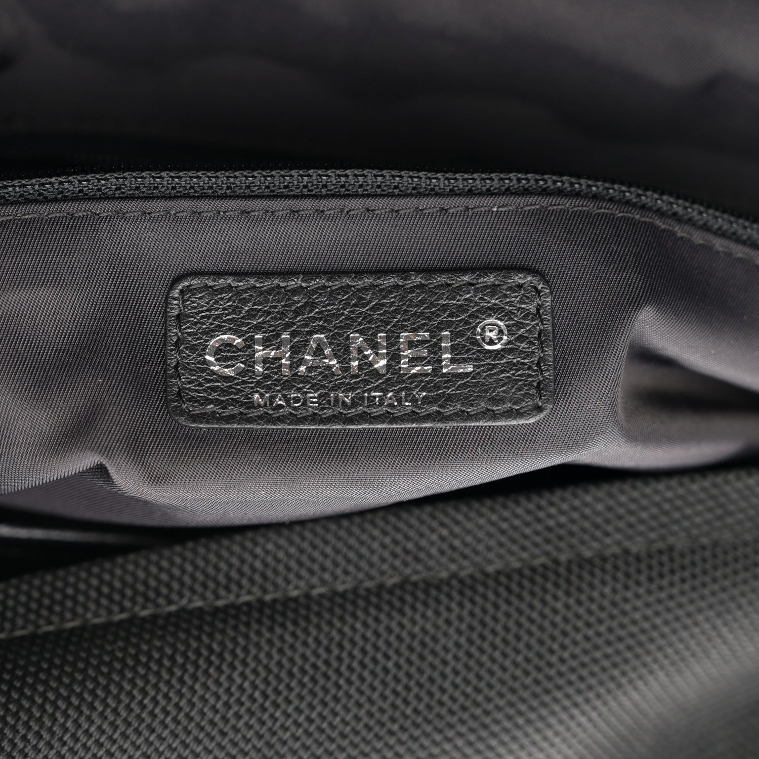 Chanel Coated Canvas Stitched XL Paris Biarritz Tote Black 7 of 11