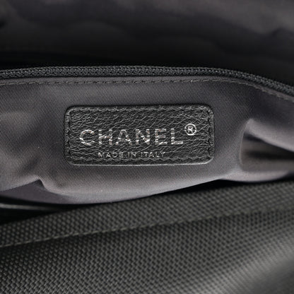Chanel Coated Canvas Stitched XL Paris Biarritz Tote Black 7 of 11